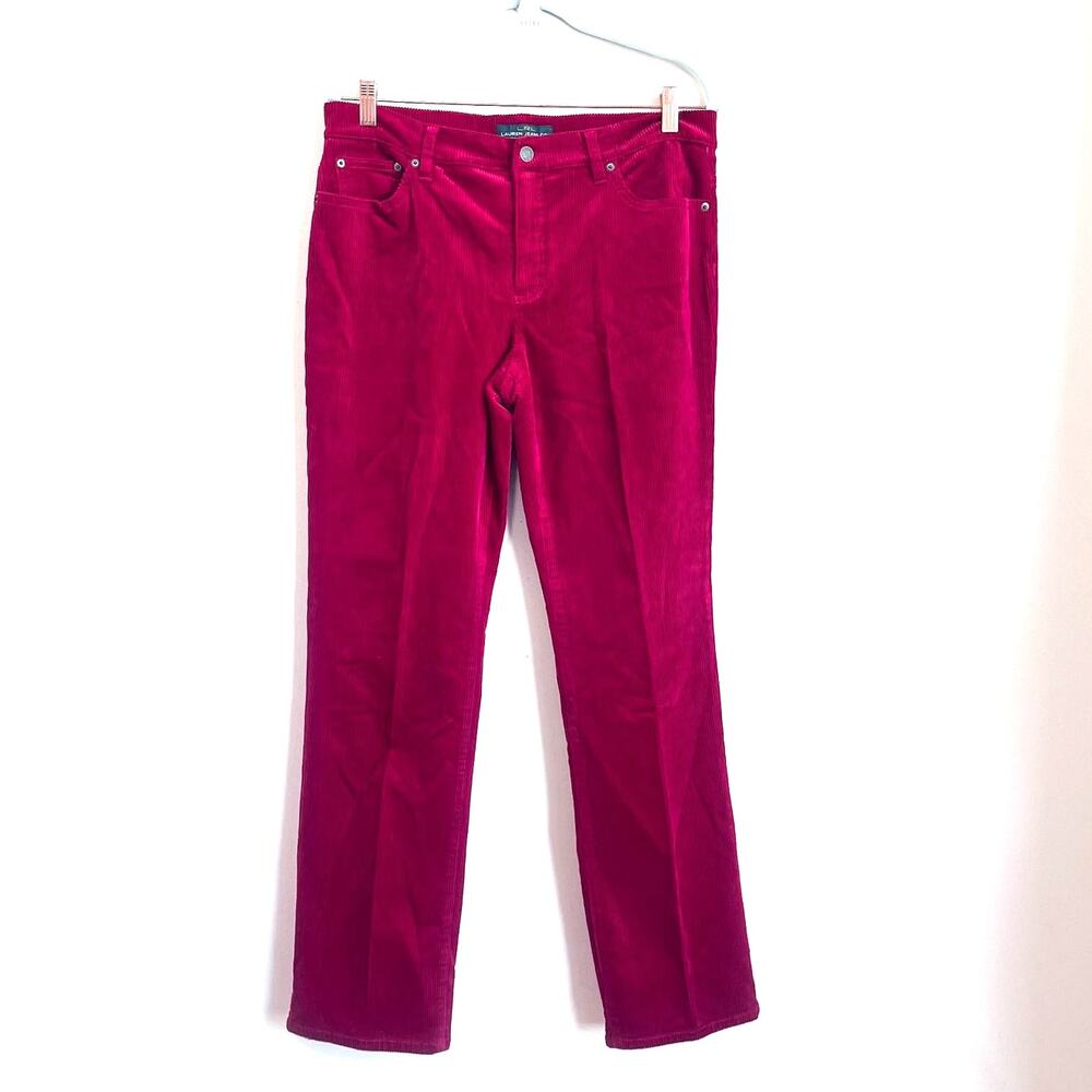 Ralph Lauren Preppy Heritage Corduroy Pants‎ Womens 12 Red Classic Ivy League
